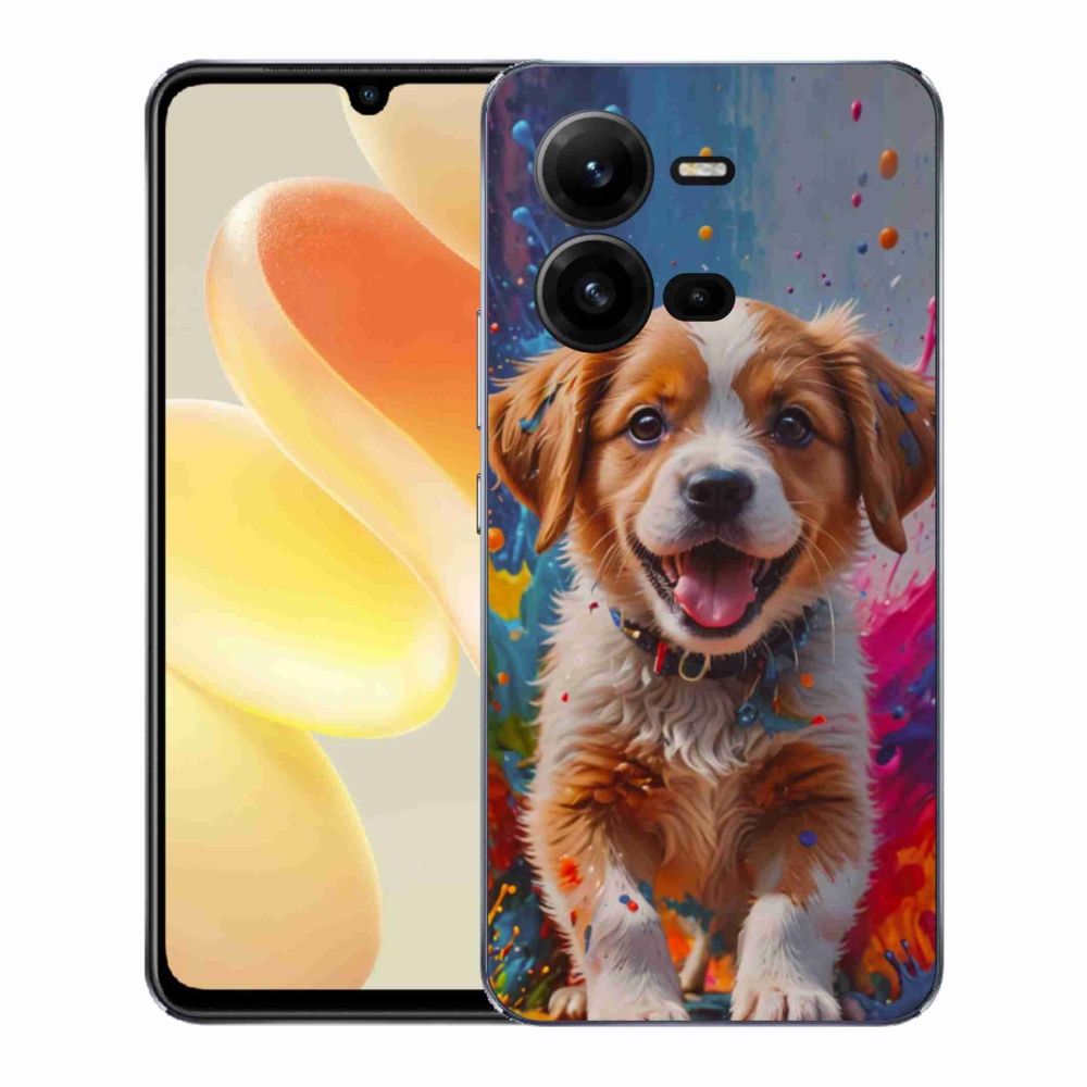 Gélový kryt mmCase na Vivo X80 Lite - roztomilé šteňa 3