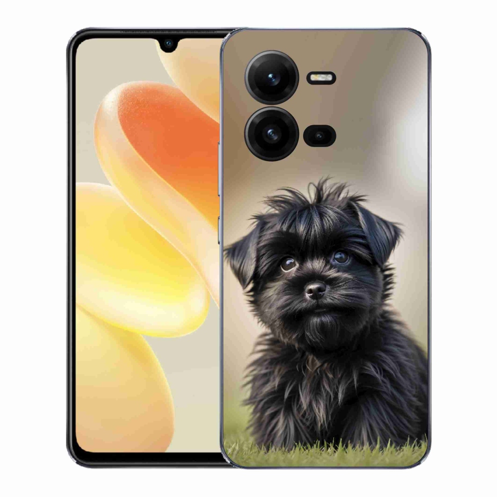 Gélový kryt mmCase na Vivo X80 Lite - roztomilý čierny psík
