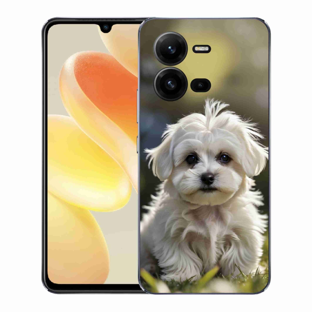 Gélový kryt mmCase na Vivo X80 Lite - roztomilý maltézsky psík