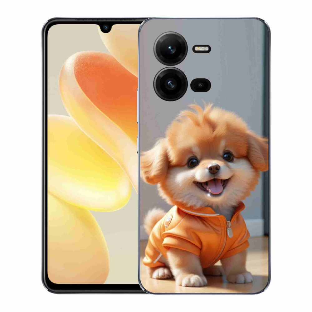 Gélový kryt mmCase na Vivo X80 Lite - roztomilý pomeranian v mikine