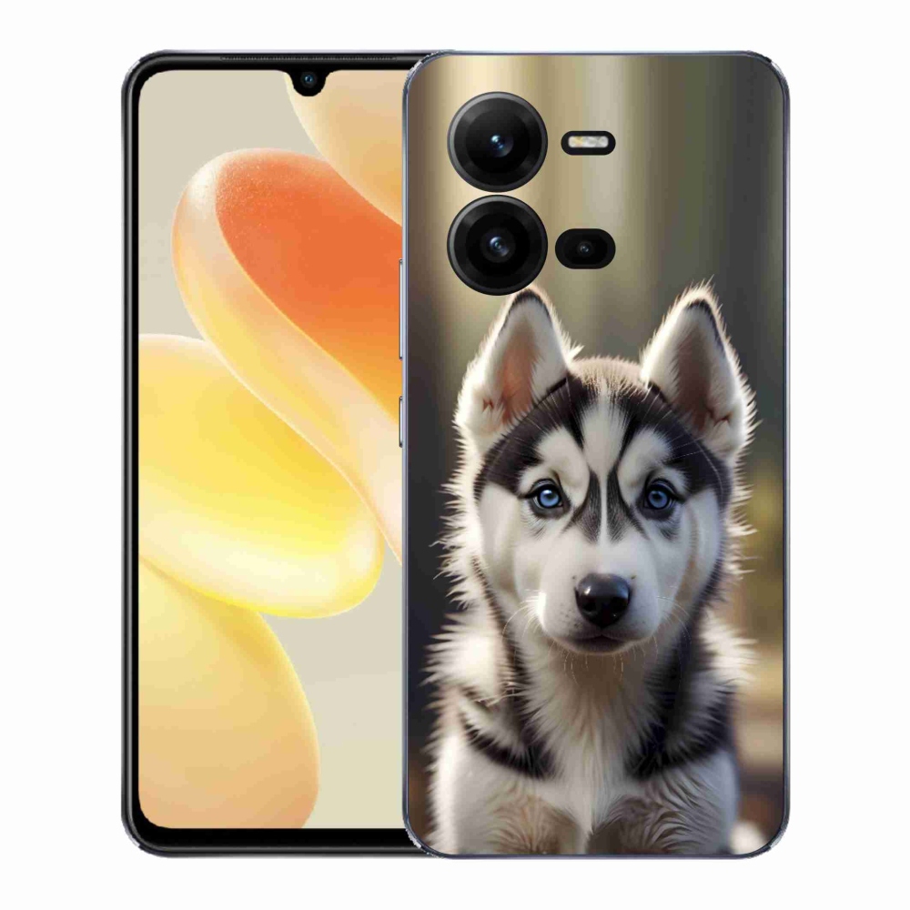 Gélový kryt mmCase na Vivo X80 Lite - roztomilý sibírsky husky