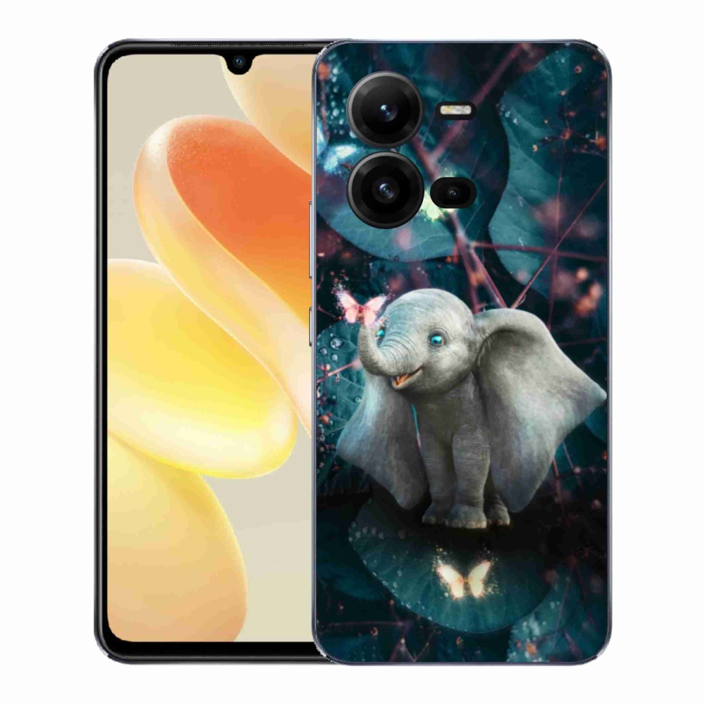 Gélový kryt mmCase na Vivo X80 Lite - roztomilý slon