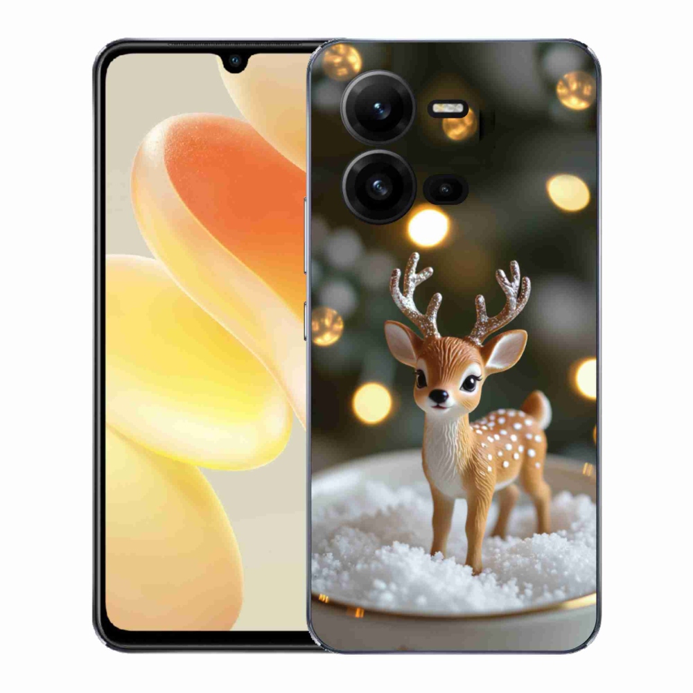 Gélový kryt mmCase na Vivo X80 Lite - roztomilý vianočný jeleň