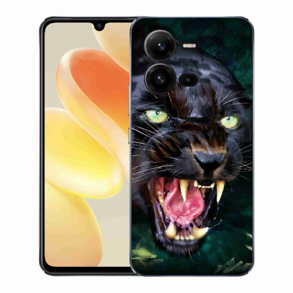 Gélový kryt mmCase na Vivo X80 Lite - rozzúrený čierny panter
