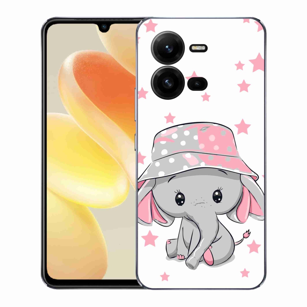 Gélový kryt mmCase na Vivo X80 Lite - ružový slon