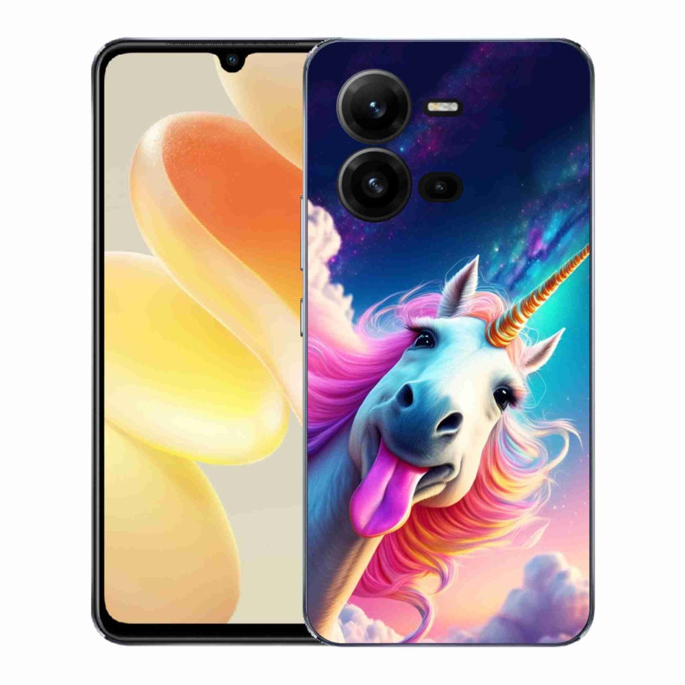 Gélový kryt mmCase na Vivo X80 Lite - šialený jednorožec