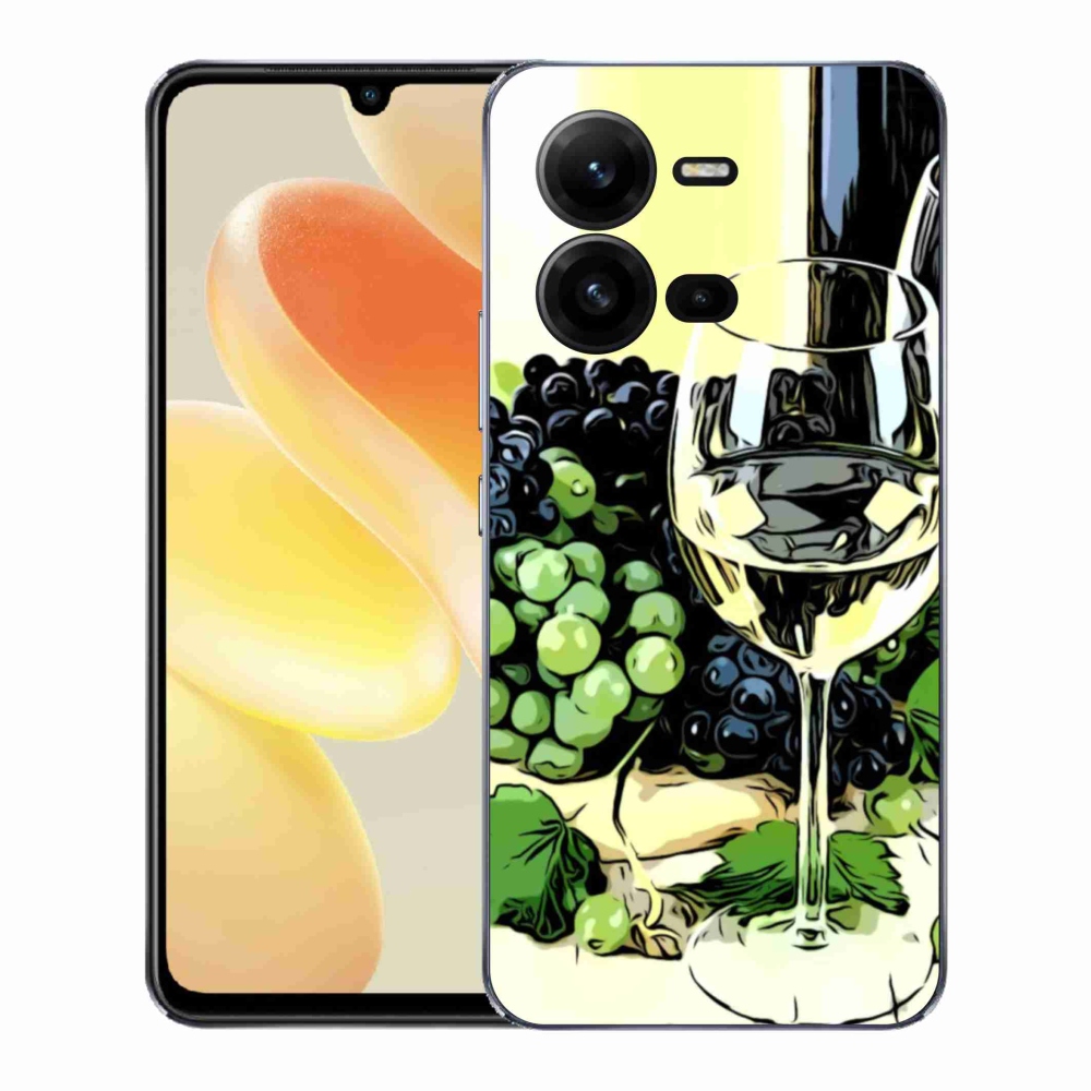 Gélový kryt mmCase na Vivo X80 Lite - pohár vína