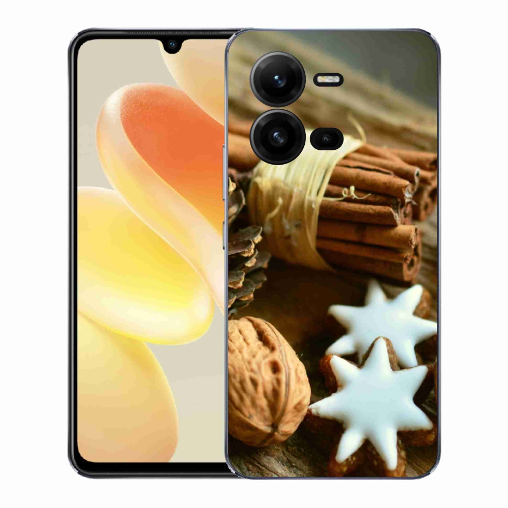 Gélový kryt mmCase na Vivo X80 Lite - škorica a perníčky