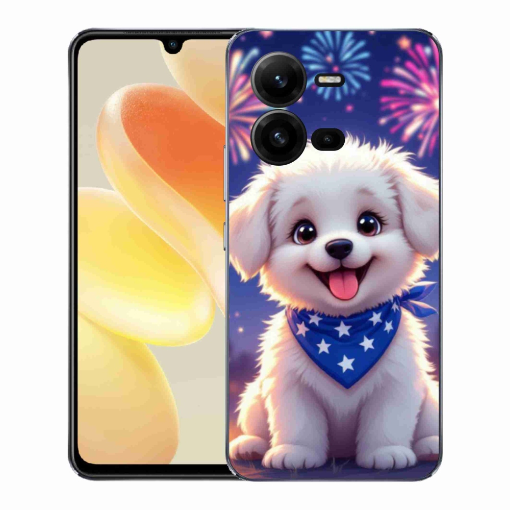 Gélový kryt mmCase na Vivo X80 Lite - slávnostné šteňa