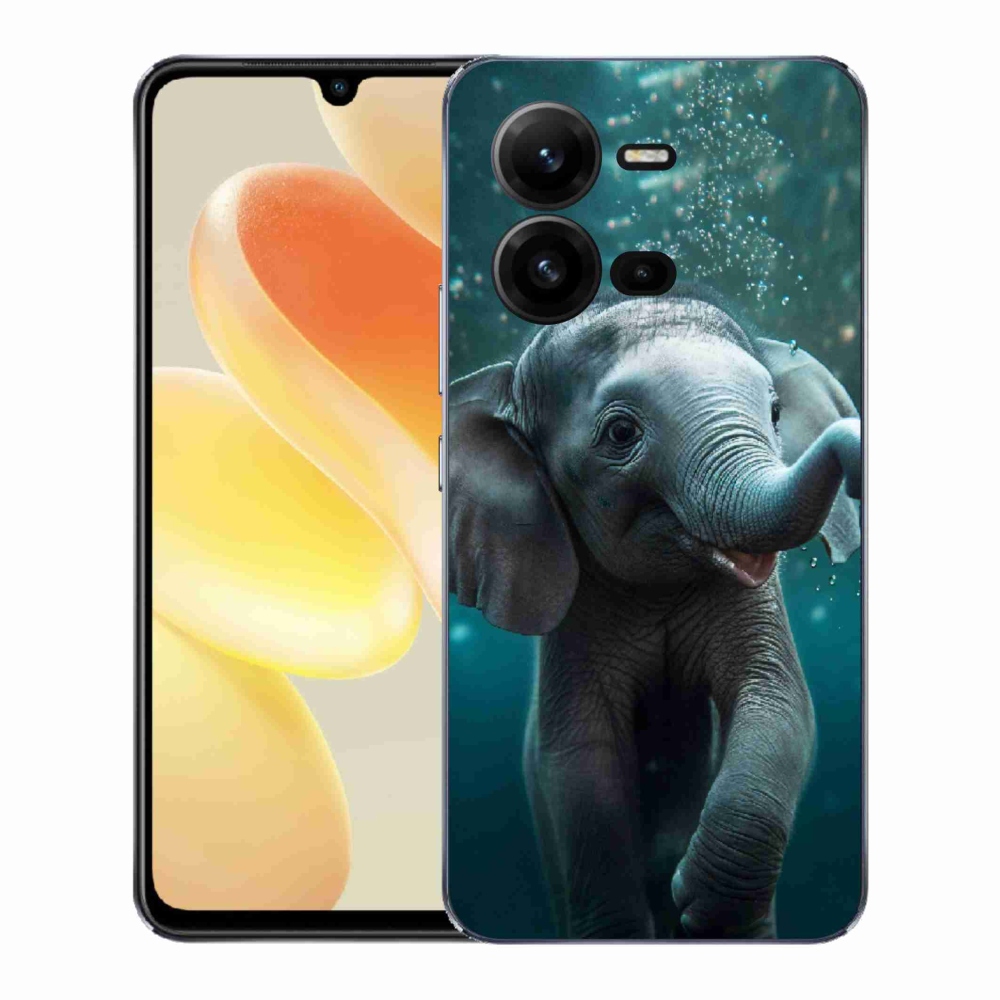 Gélový kryt mmCase na Vivo X80 Lite - sloník pod vodou