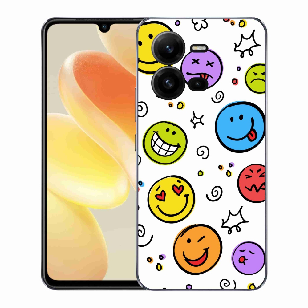 Gélový kryt mmCase na Vivo X80 Lite - smajlíci