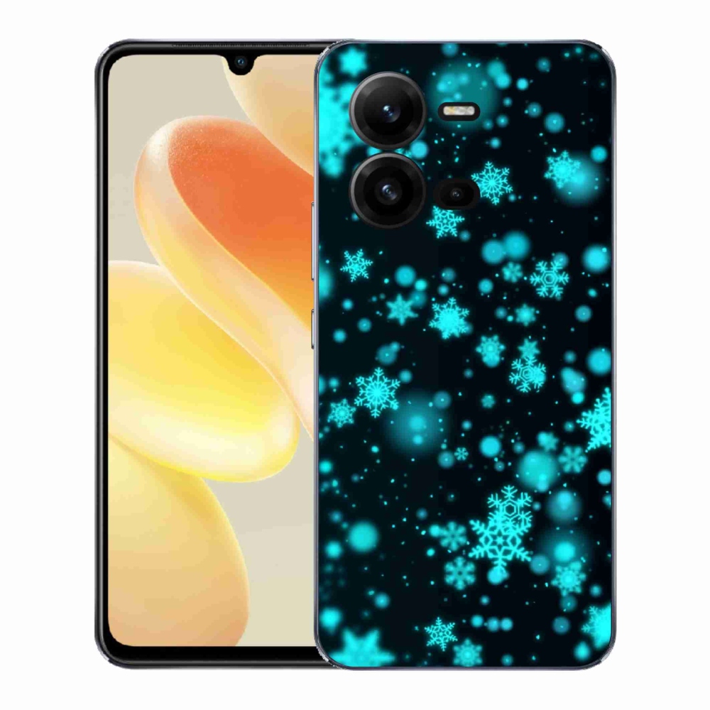Gélový kryt mmCase na Vivo X80 Lite - snehové vločky 1