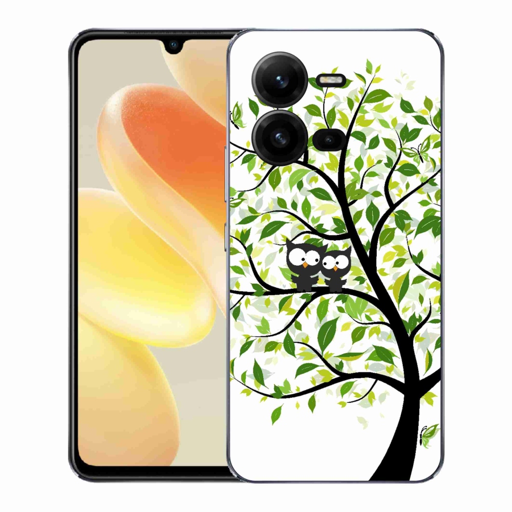 Gélový kryt mmCase na Vivo X80 Lite - malej sovy na strome