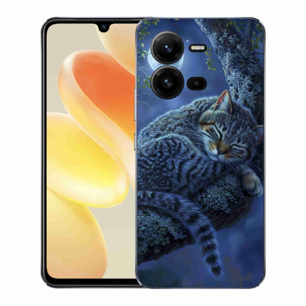 Gélový kryt mmCase na Vivo X80 Lite - spiaca mačka