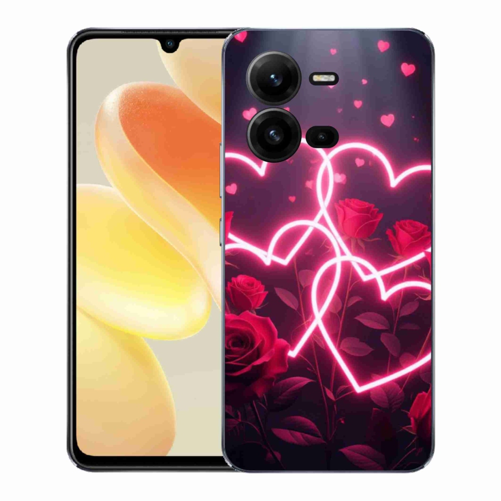 Gélový kryt mmCase na Vivo X80 Lite - srdce lásky
