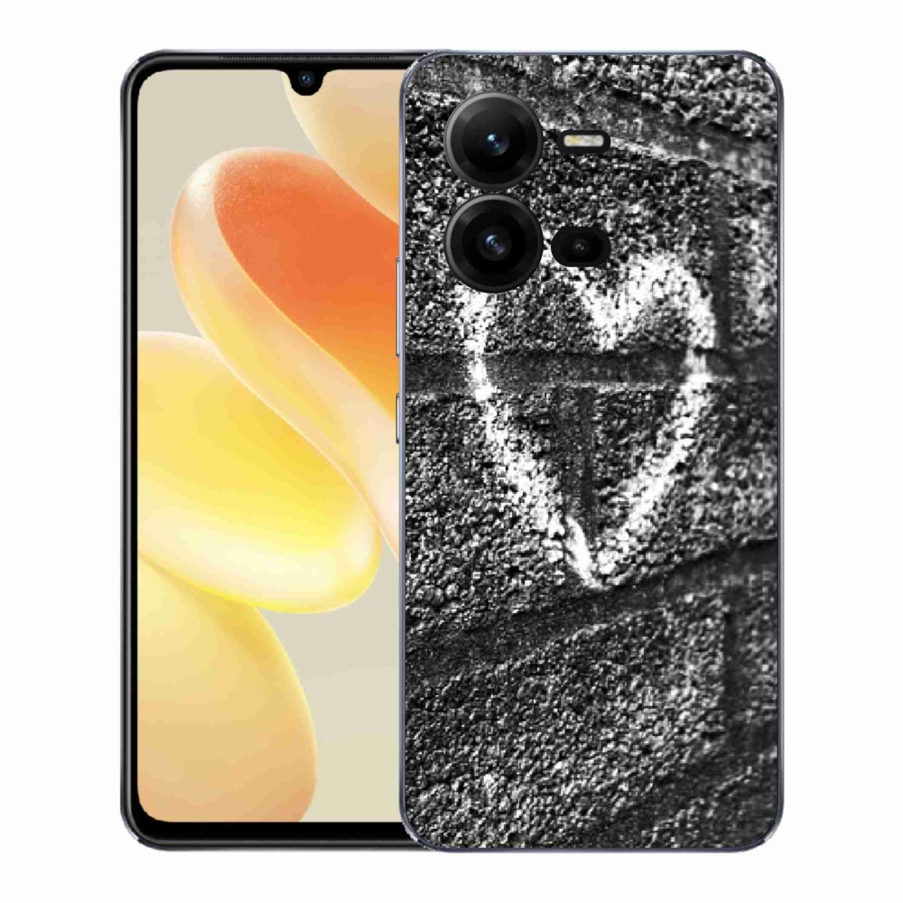 Gélový kryt mmCase na Vivo X80 Lite - srdce na stene