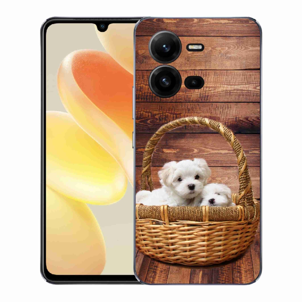 Gélový kryt mmCase na Vivo X80 Lite - šteniatka