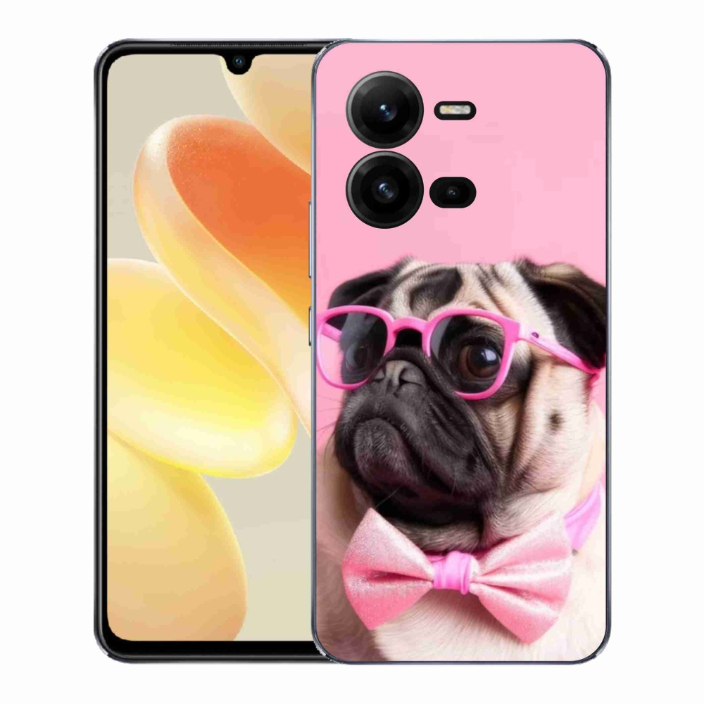 Gélový kryt mmCase na Vivo X80 Lite - štýlový mops