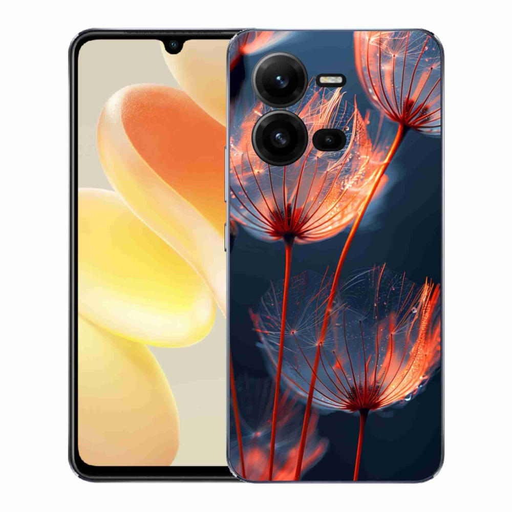 Gélový kryt mmCase na Vivo X80 Lite - svetielkujúca páperie