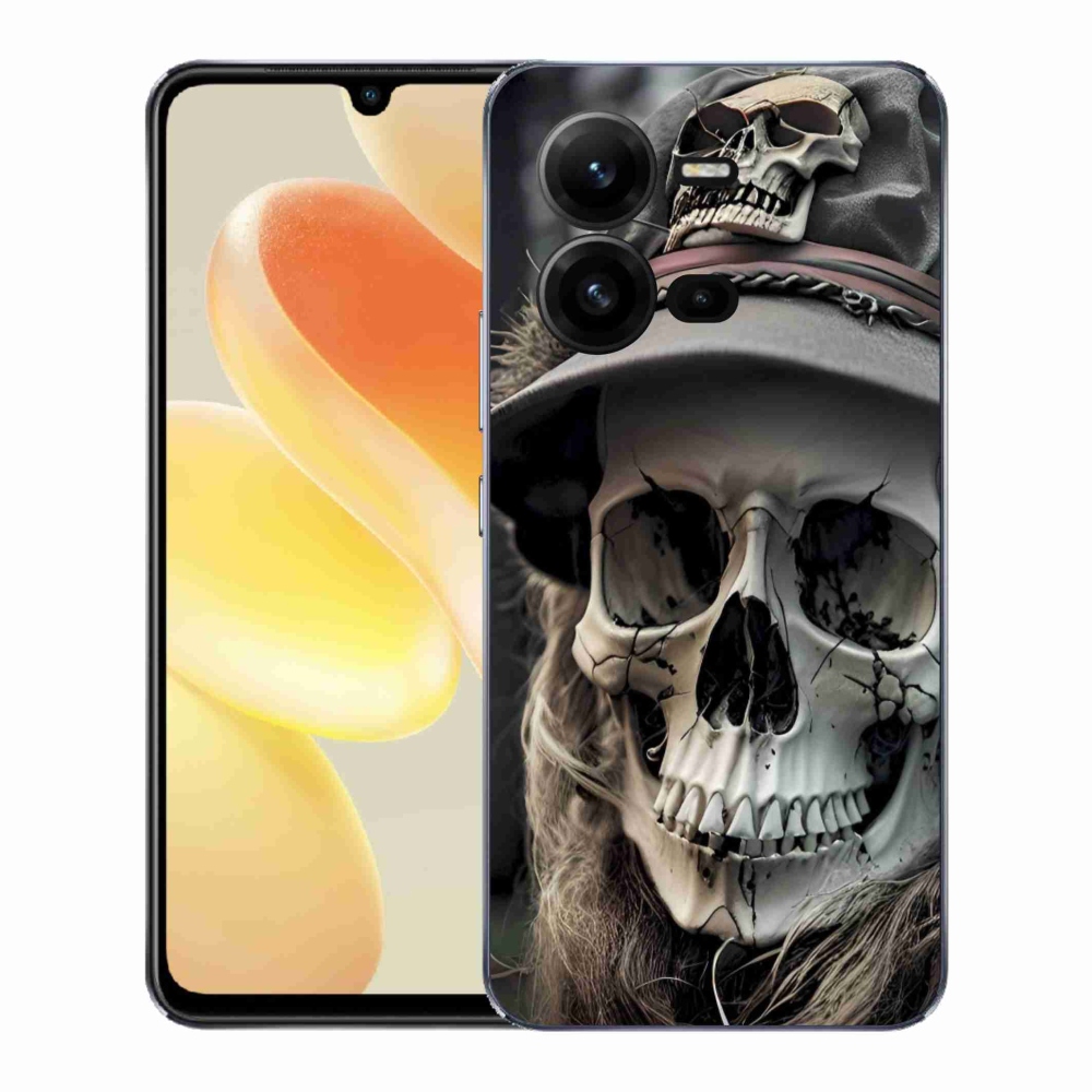 Gélový kryt mmCase na Vivo X80 Lite - temná lebka