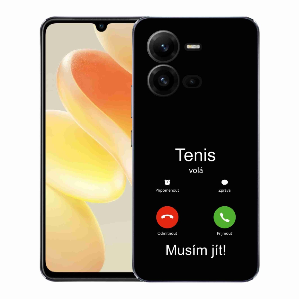 Gélový kryt mmCase na Vivo X80 Lite - tenis volá čierne pozadie