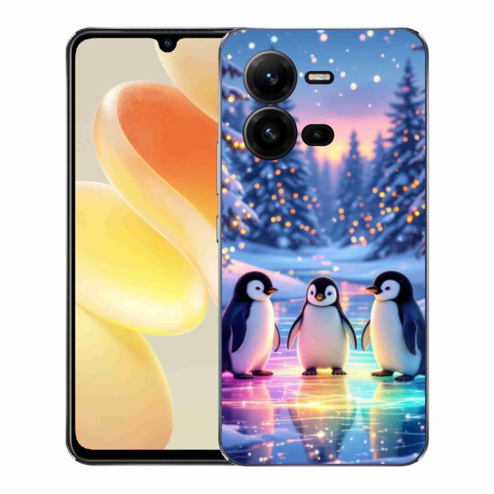 Gélový kryt mmCase na Vivo X80 Lite - tučniaky