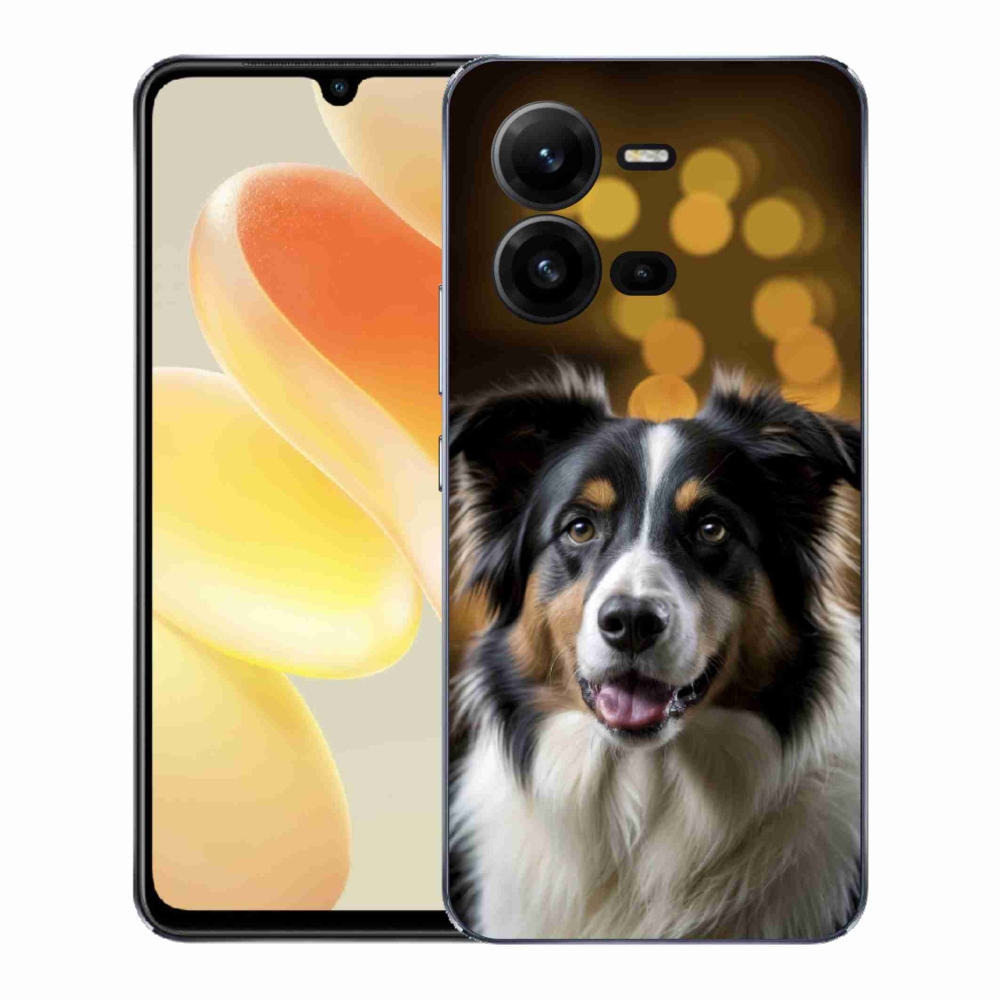 Gélový kryt mmCase na Vivo X80 Lite - usmievavý austrálsky ovčiak