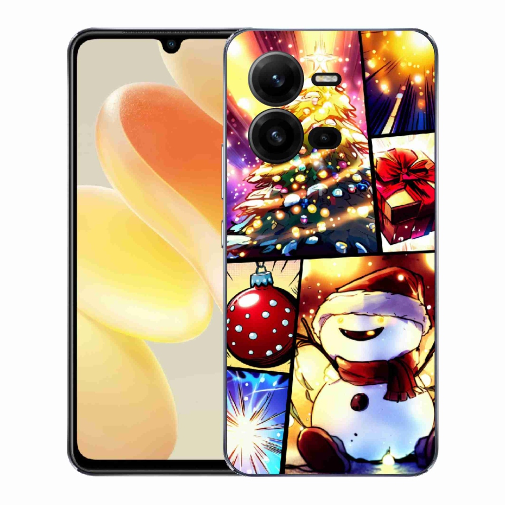 Gélový kryt mmCase na Vivo X80 Lite - vianočné motívy 1