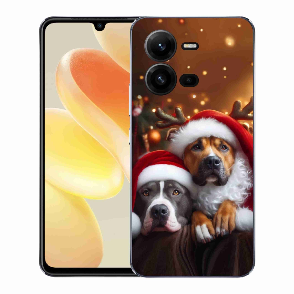 Gélový kryt mmCase na Vivo X80 Lite - vianočné psy