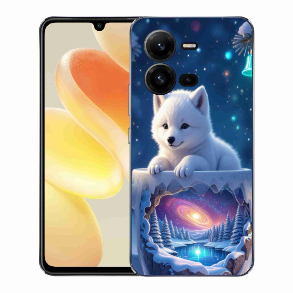 Gélový kryt mmCase na Vivo X80 Lite - vianočné šteňa