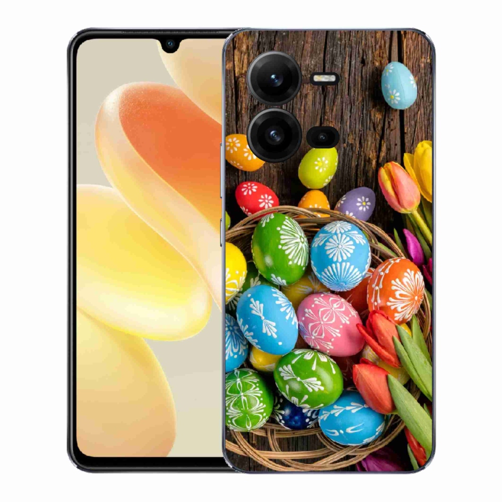 Gélový kryt mmCase na Vivo X80 Lite - veľkonočné vajíčka