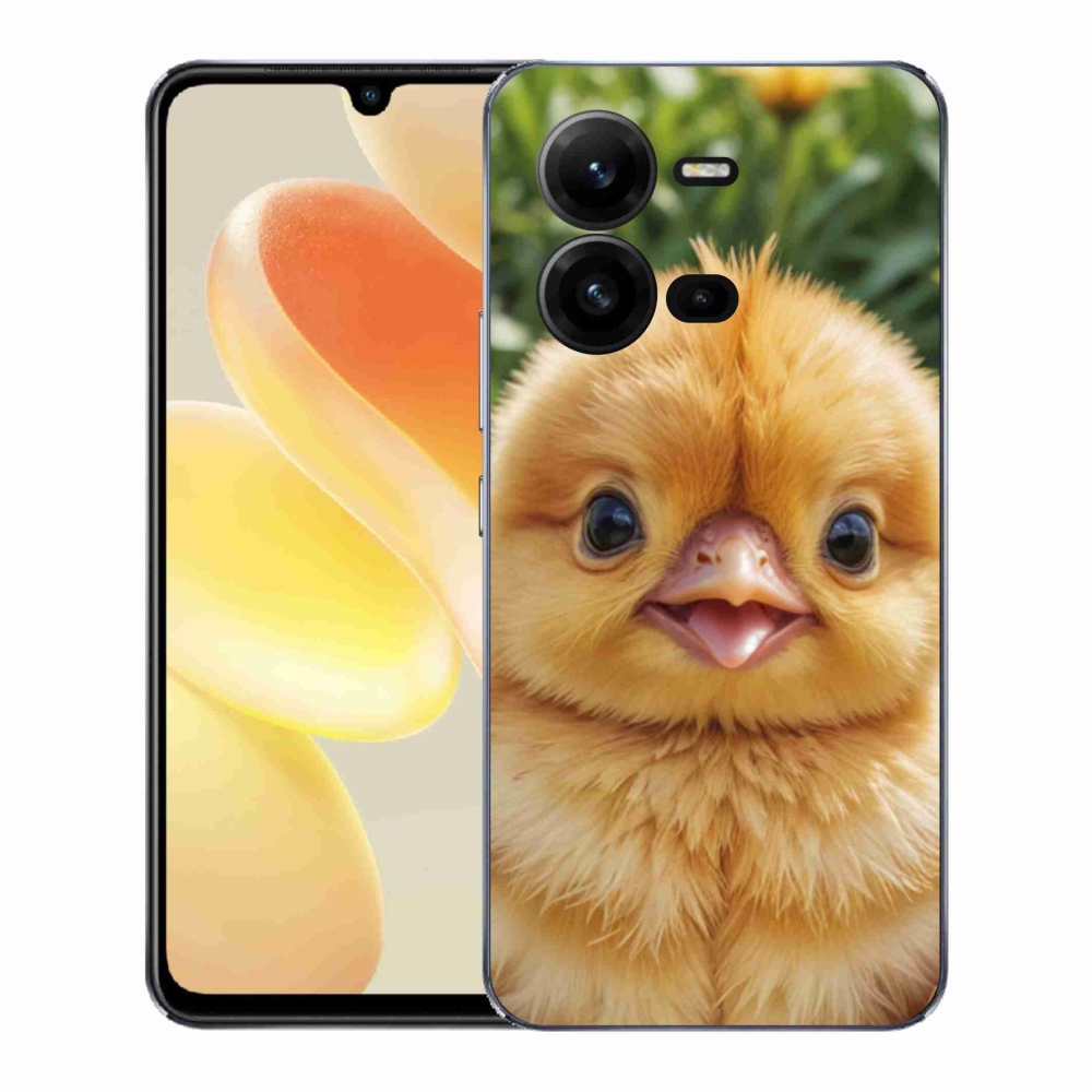 Gélový kryt mmCase na Vivo X80 Lite - veselé kuriatko