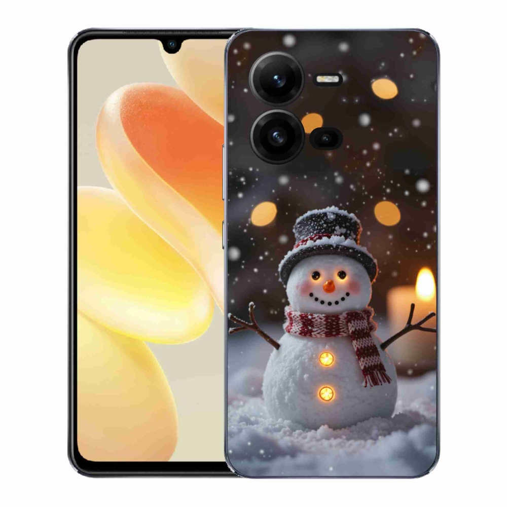 Gélový kryt mmCase na Vivo X80 Lite - veselý snehuliak