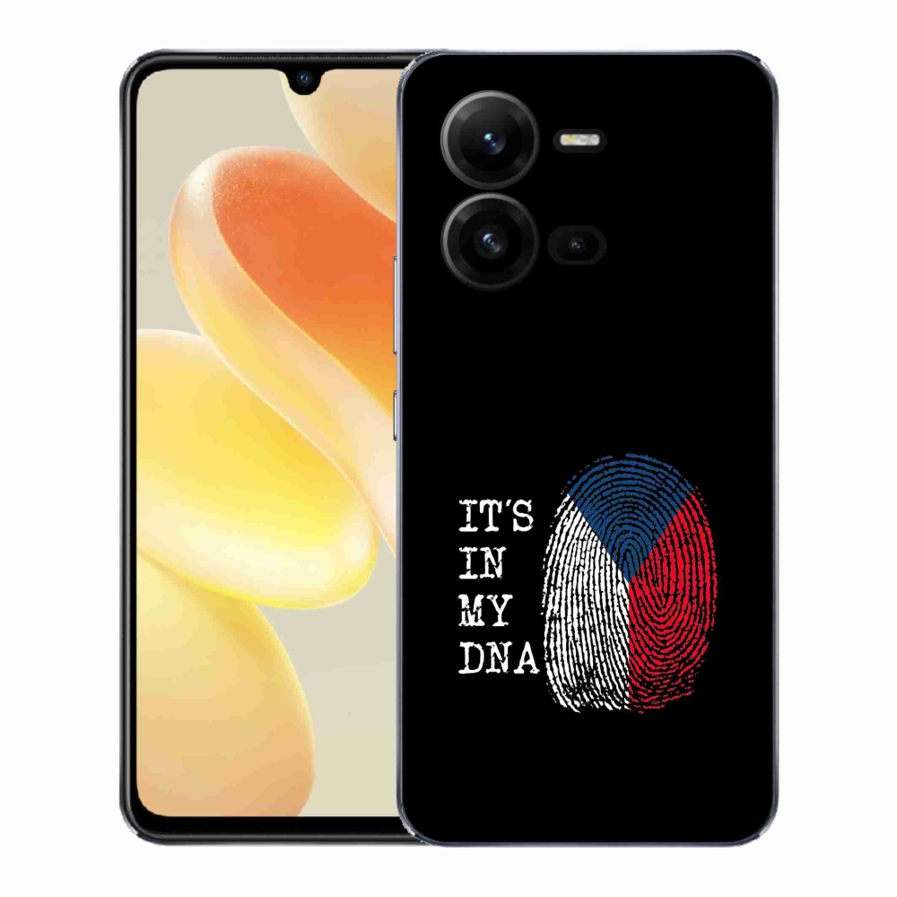 Gélový kryt mmCase na Vivo X80 Lite - vlajka odtlačok prsta čierne pozadie