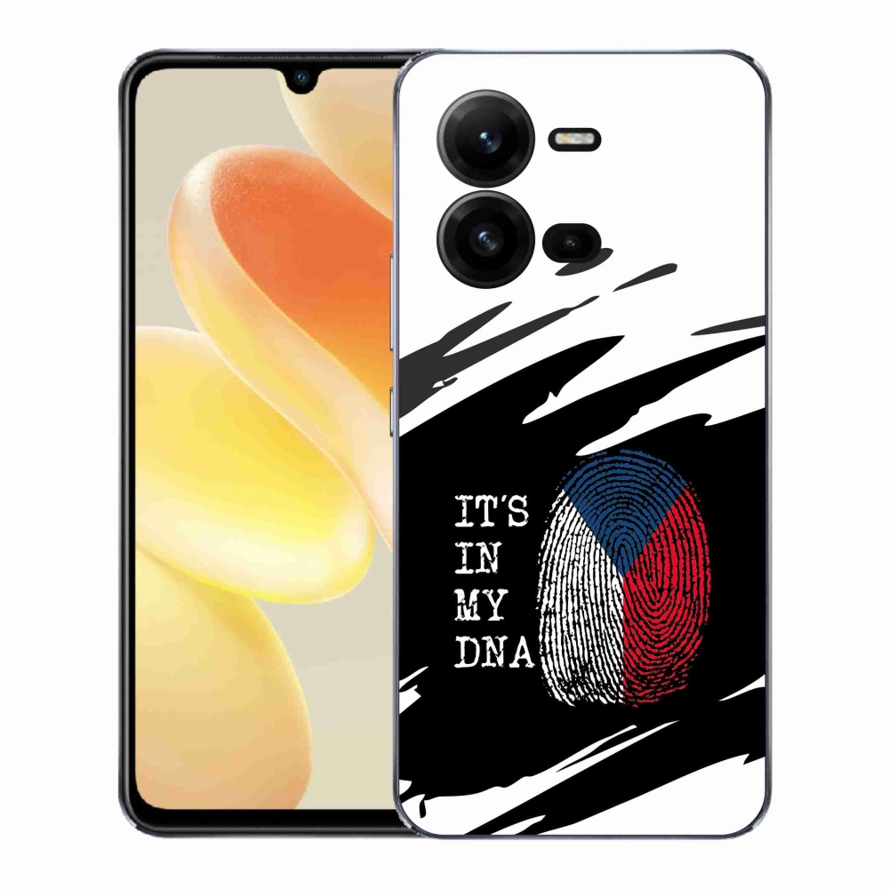 Gélový kryt mmCase na Vivo X80 Lite - vlajka odtlačok prsta čiernobiele pozadie