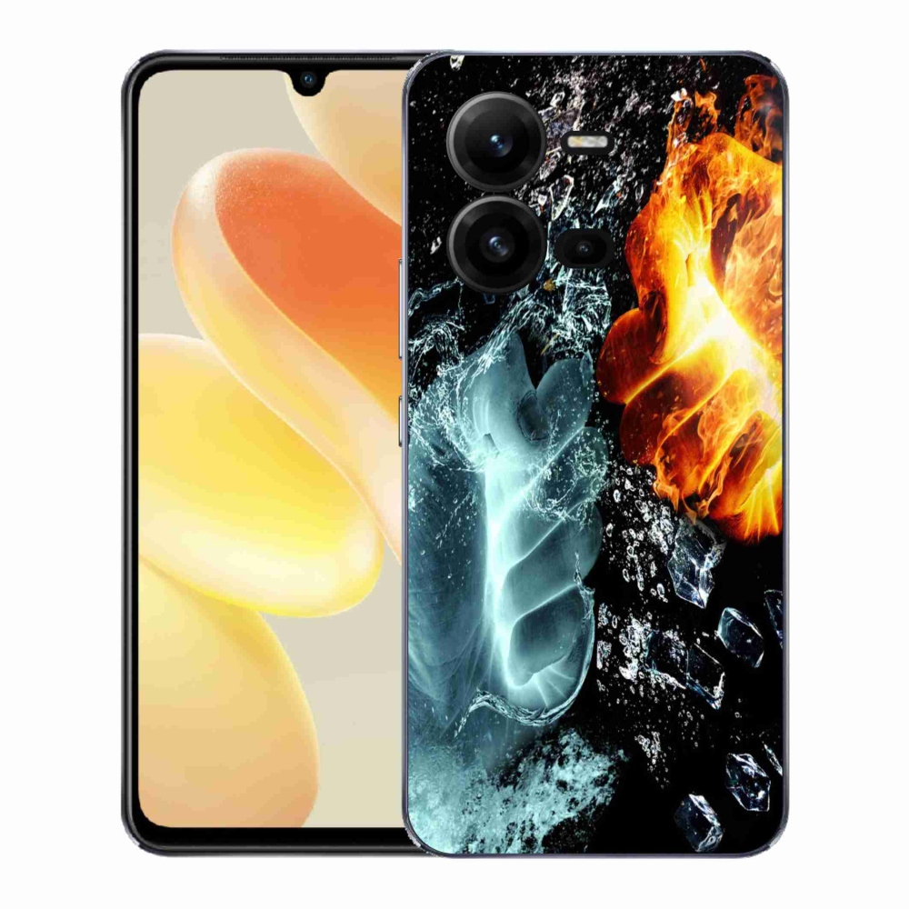 Gélový kryt mmCase na Vivo X80 Lite - voda a oheň