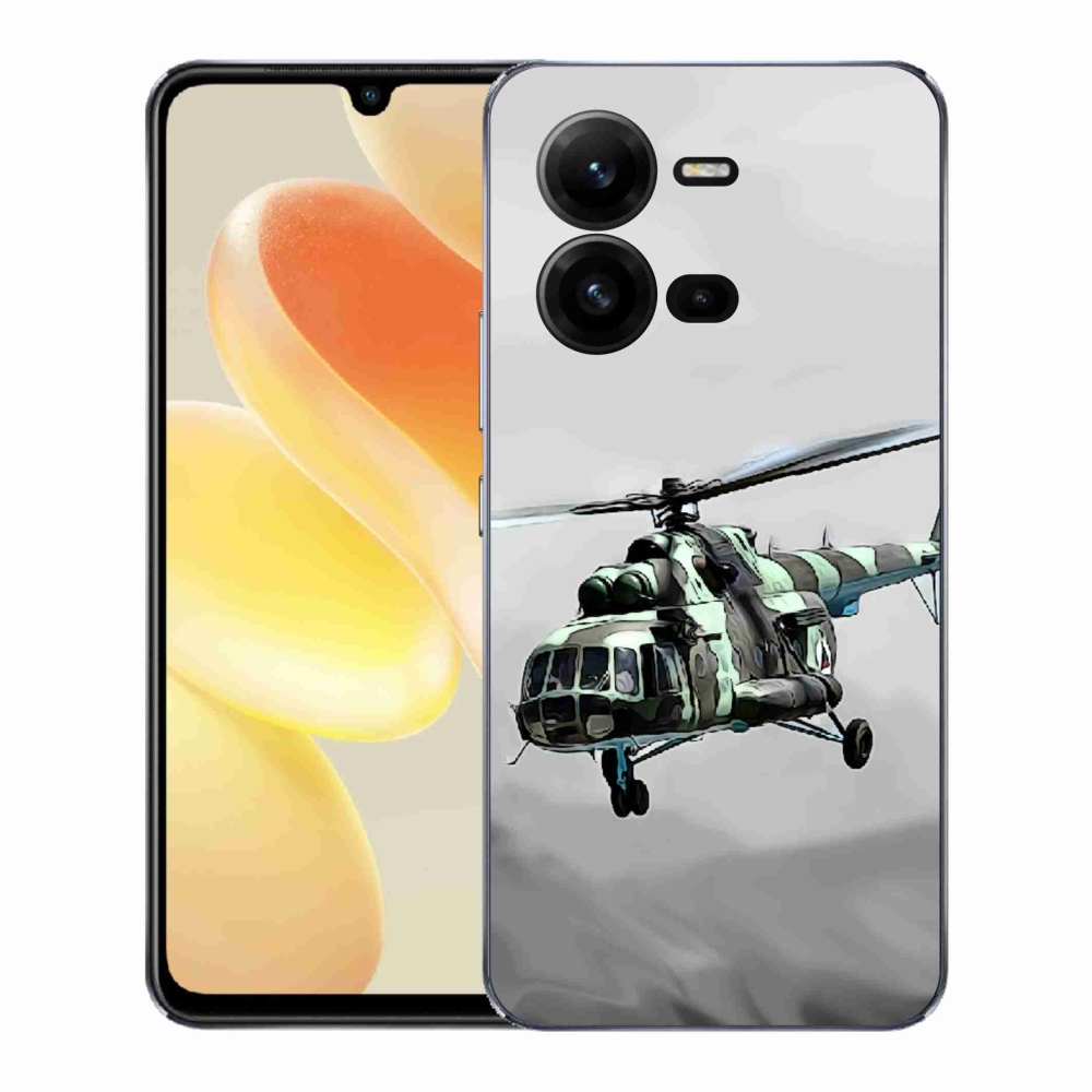 Gélový kryt mmCase na Vivo X80 Lite - vojenský vrtuľník