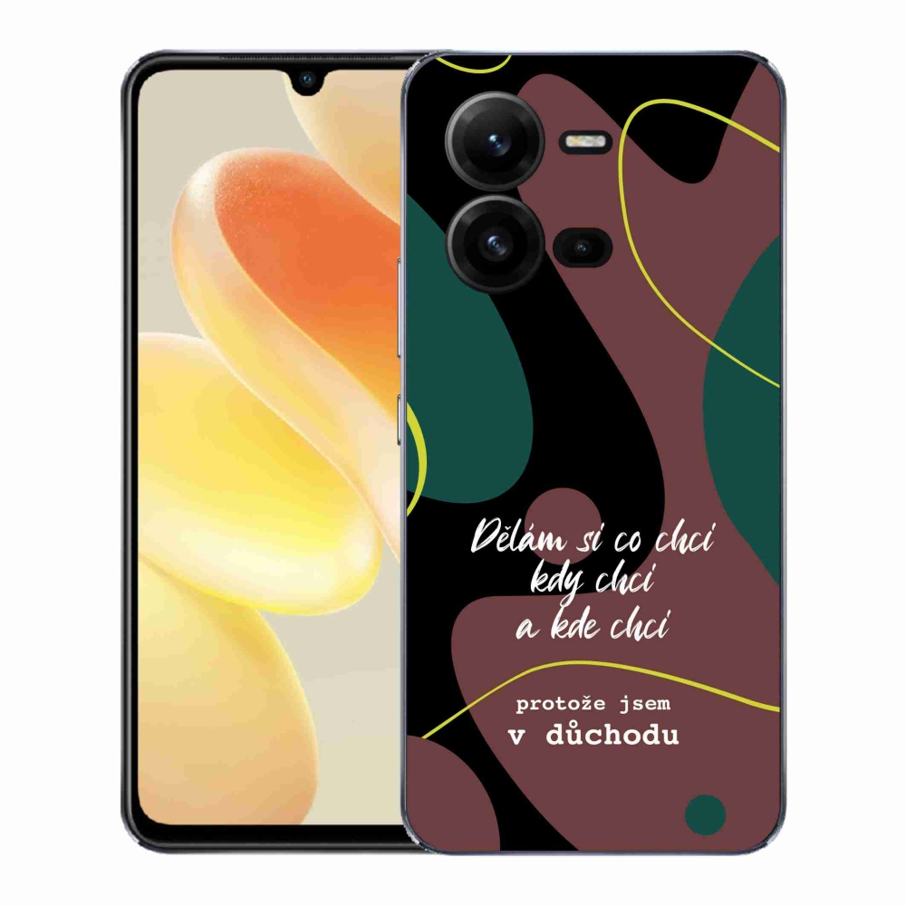 Gélový kryt mmCase na Vivo X80 Lite - vtipný text 10 čierne pozadie