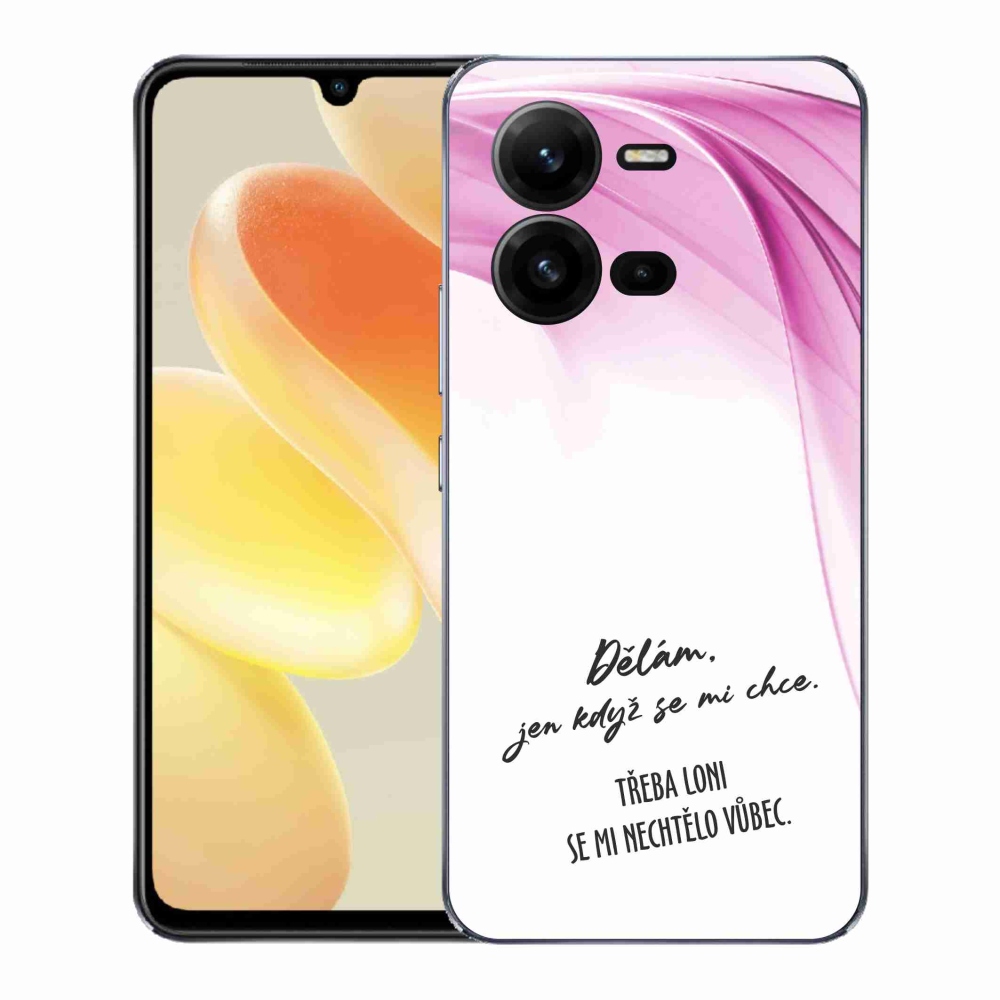 Gélový kryt mmCase na Vivo X80 Lite - vtipný text 12 biele pozadie