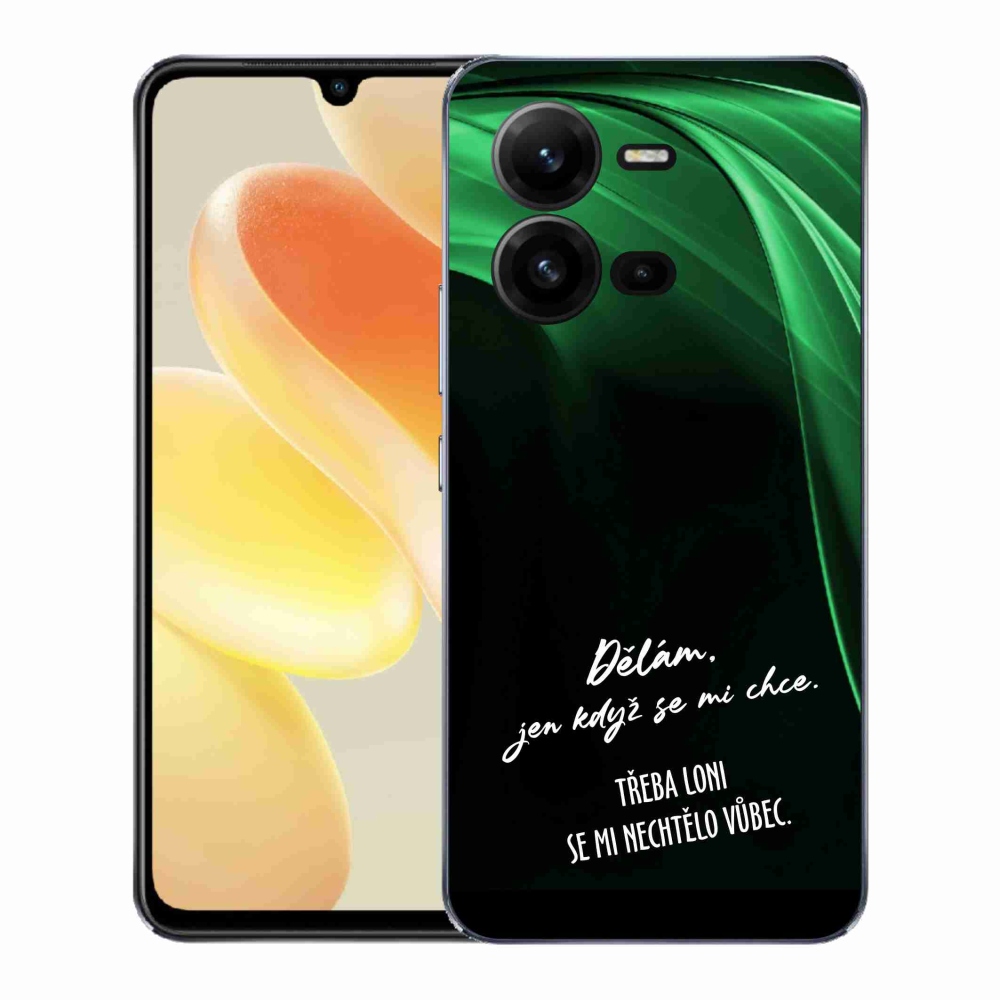 Gélový kryt mmCase na Vivo X80 Lite - vtipný text 12 čierne pozadie