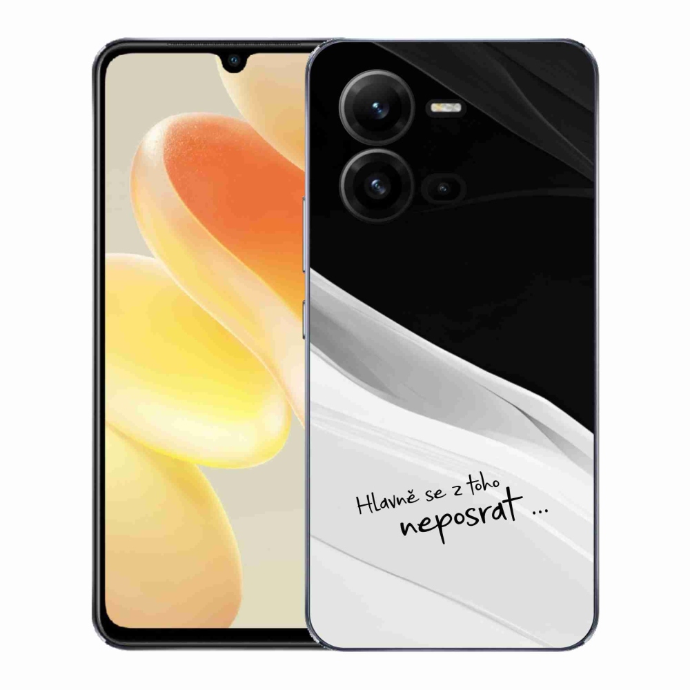Gélový kryt mmCase na Vivo X80 Lite - vtipný text 13 bieločierne pozadie