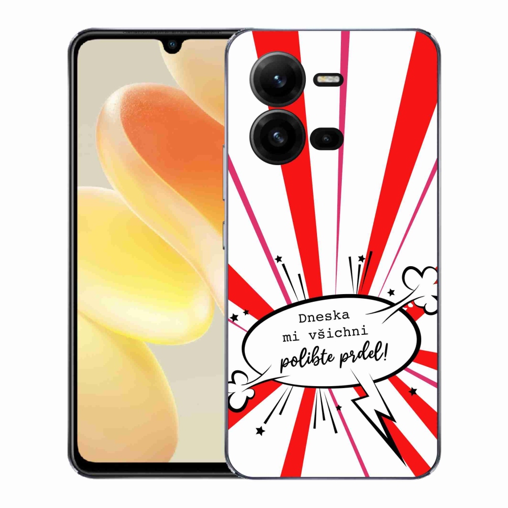 Gélový kryt mmCase na Vivo X80 Lite - vtipný text 15 biele pozadie