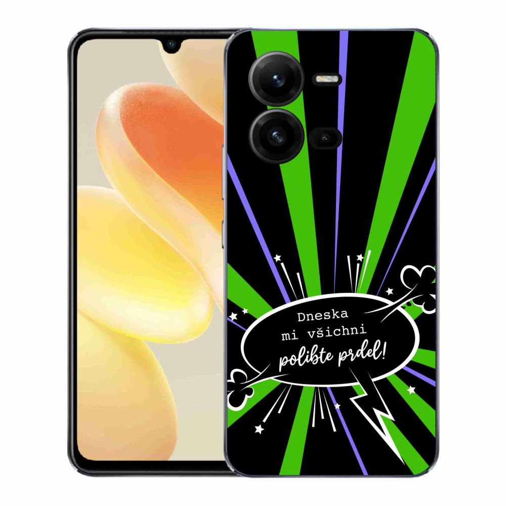 Gélový kryt mmCase na Vivo X80 Lite - vtipný text 15 čierne pozadie