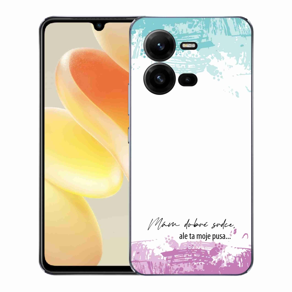 Gélový kryt mmCase na Vivo X80 Lite - vtipný text 3 biele pozadie
