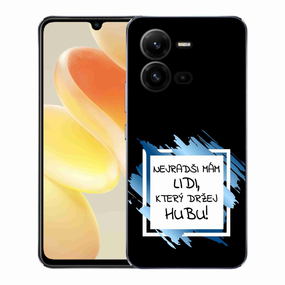 Gélový kryt mmCase na Vivo X80 Lite - vtipný text 7 bieločierne pozadie