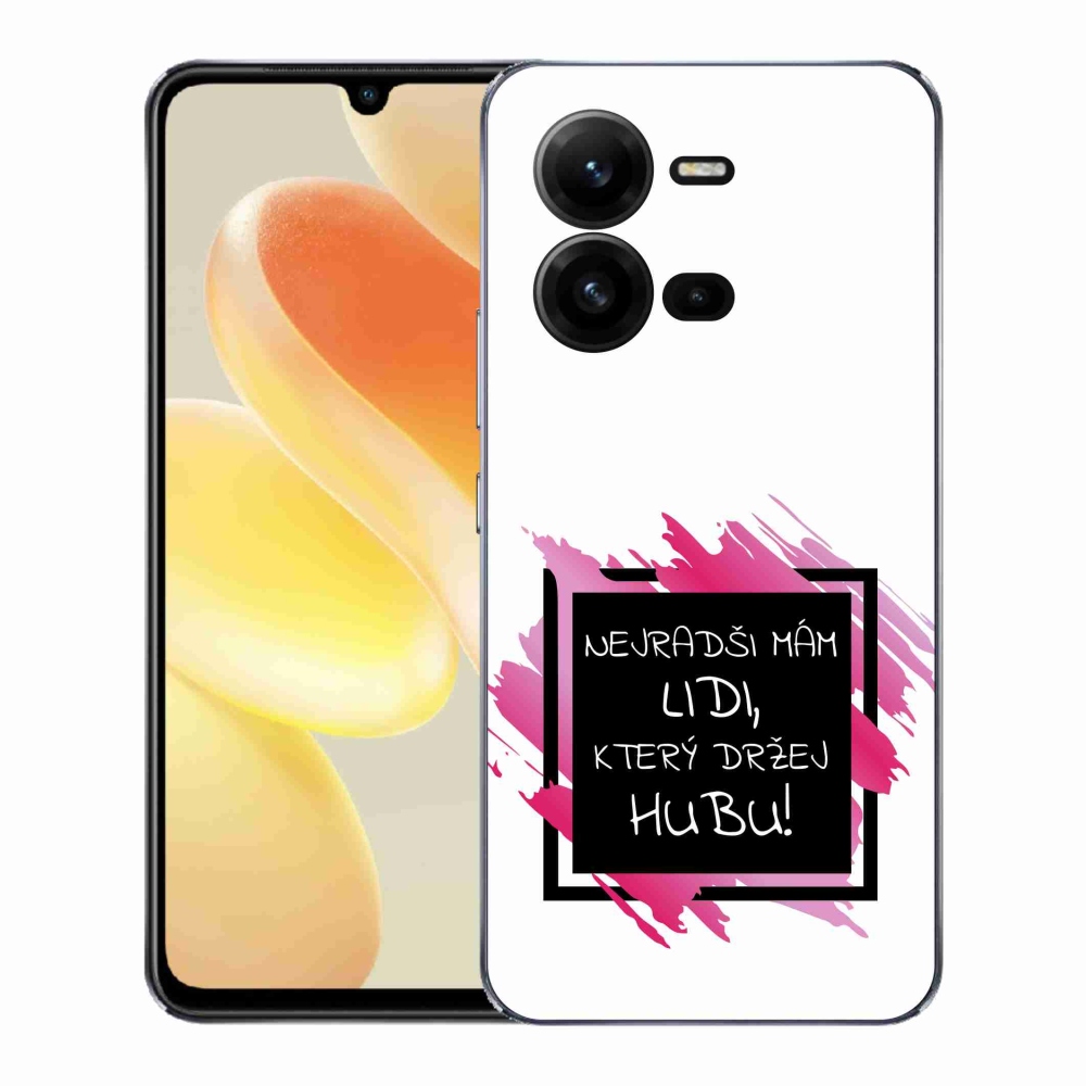 Gélový kryt mmCase na Vivo X80 Lite - vtipný text 7 čiernobiele pozadie