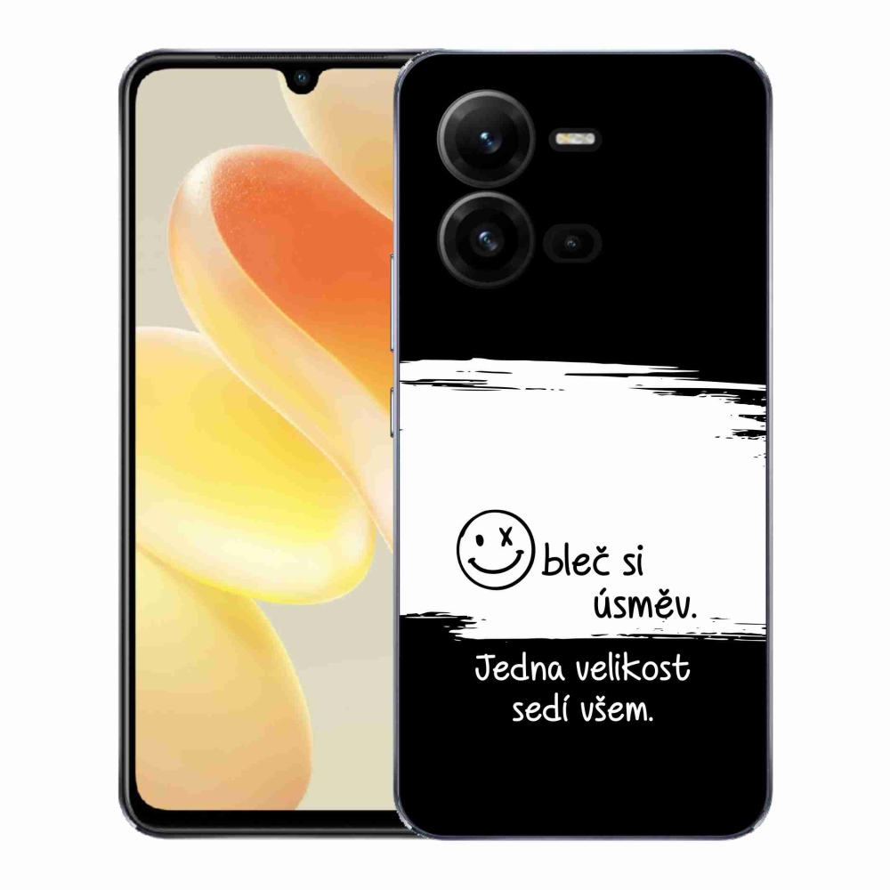 Gélový kryt mmCase na Vivo X80 Lite - vtipný text 8 bieločierne pozadie