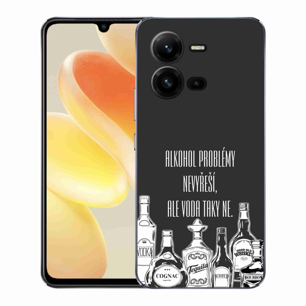 Gélový kryt mmCase na Vivo X80 Lite - vtipný text čierne pozadie