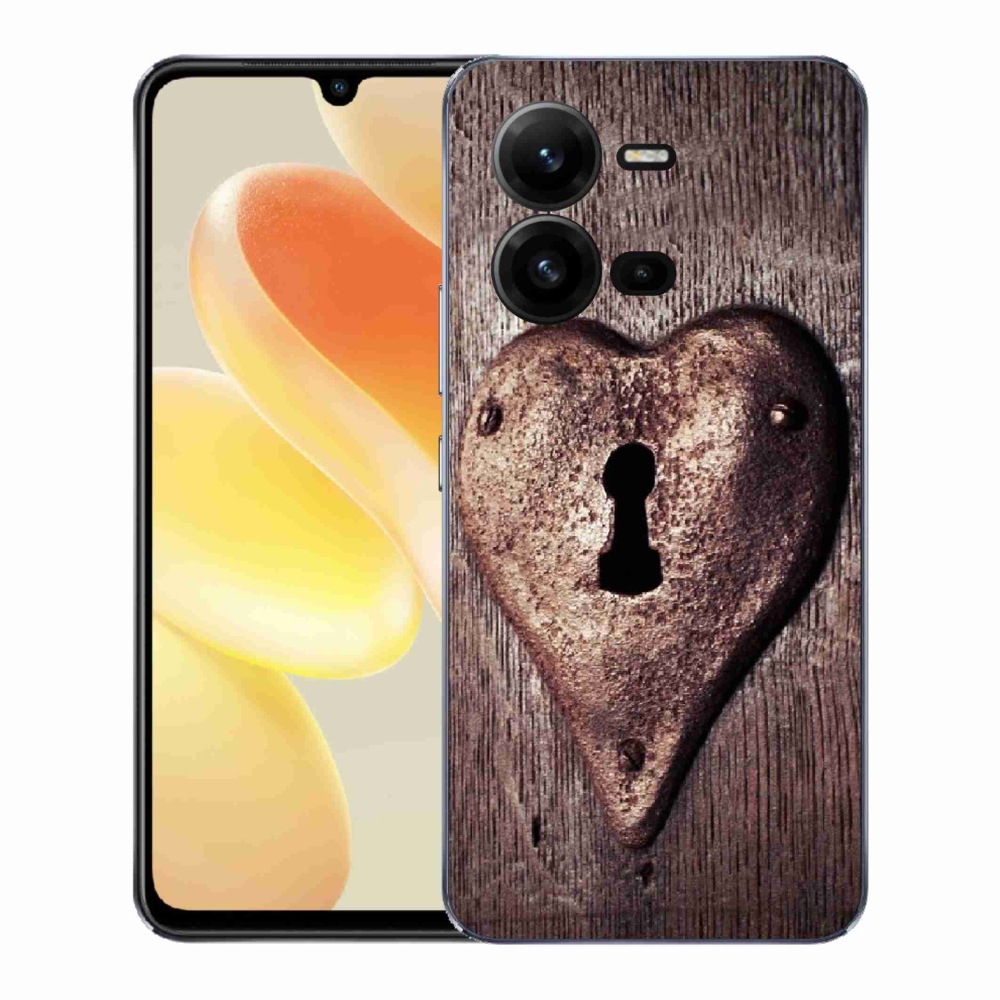 Gélový kryt mmCase na Vivo X80 Lite - zámok v tvare srdca