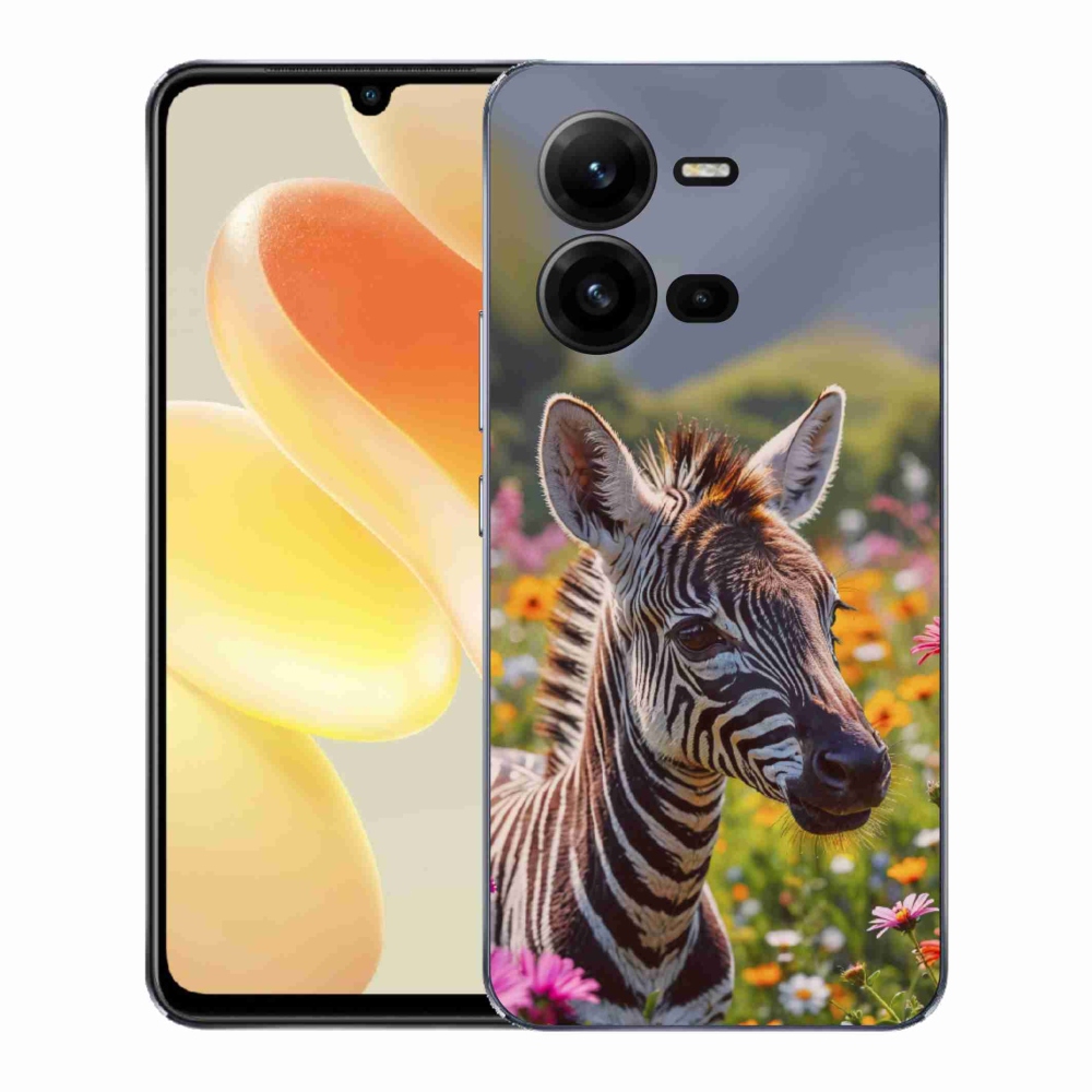 Gélový kryt mmCase na Vivo X80 Lite - zebra na lúke
